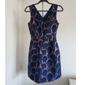 Jcrew Jacquard Peacock Dress 0 HOLIDAY PARTY